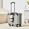 Mala de Viagem Leve para Comércio Exterior, Mala de Mão com Rodinhas Universais, Cadeado de Senha, Mala Pequena para Homens, Mulheres e Estudantes 18 polegadas