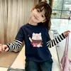 Nueva Camiseta Patchwork 2026 para Niños Pequeños, Camiseta de Manga Larga de Algodón Puro para Niñas de Primavera y Otoño