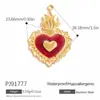 Accesorios para joyería DIY transfronterizos Colgante de collar de amor estilo gótico medio Colgante de acero inoxidable de oro de 18 quilates Colgante único en stock