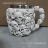 Nuevo producto transfronterizo regalo de Halloween taza retro de calavera 3D vaso de agua de acero inoxidable adorno de decoración del hogar regalo