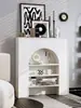 Lareira de Hall Minimalista Moderna Armário Decorativo Estilo Francês Parede de Fundo Corredor de Entrada Nórdico Armário de Exposição e Armazenamento