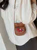 Bolsa Cruzada Linda para Niñas con Lazo de Dibujos Animados y Pony, Sobre Rojo de Año Nuevo, Bolso de Hombro Mini de Dinero de la Suerte para Niñas