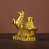 Adornos Decorativos de Caballos, Caballo de Cobre con Lingotes, Carro de Caballos de Latón, Caballo de Cobre para la Buena Fortuna, Caballo Tang de Cobre para la Entrada de Oficina o Tienda
