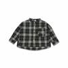Ropa para niños Niños y Niñas Camisa a cuadros retro guapa Camisa de cuello de manga larga para niños Moda de primavera y otoño para bebés y niños