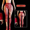 Meia 7/8 Exportação Europeia e Americana Fábrica Atacado Rosa Vazado Irregular Meias de Seda Femininas Lingerie Erótica Gótica WK99