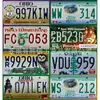 Equipe americana especializada na produção de chapa de alumínio retro de impressão offset em quatro cores na era antiga da placa de licença americana