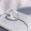 Anillos de Pareja de Plata Pura 999 El Amor Nunca Cambia Estilo de Lujo Nicho Anillos Abiertos para Hombres y Mujeres Estudiantes Banda Lisa Estilo Ins Anillo para el Dedo Índice
