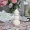 Aoki Fã Cor de Madeira Natural Esculpido à Mão em Madeira Ornamentos Infantis DIY para Colorir e Pintar