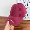 Boné de Baseball Estilo Americano Desgastado com Bordado de Letra para Homens e Mulheres, Novo Estilo Primavera e Verão, Top Macio, Lavado, Chapéu de Marca Tendência com Proteção Solar
