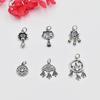 S925 acessórios de jóias de prata esterlina Lotus folha borla de bambu jornal pingente de segurança artesanal DIY pulseira pingente de colar