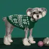 Rena de Natal Folha de Bordo Floco de Neve Roupas Festivas para Pets Suéter de Tricô Gola Alta Roupa para Cachorro Gato Casaco de Inverno