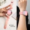 Apple iwatch567SE Transparente Translúcido Jelly Helado Hebilla Mariposa Correa de Reloj Deportiva de Silicona
