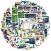 50 Pegatinas de Graffiti de Fútbol Pegatinas Creativas de Balones Deportivos Pegatinas Decorativas Impermeables para Taza de Agua Equipaje Teléfono Móvil