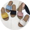 Sandalias de Flores para Mujer Verano Planas Bohemias de Vacaciones Calzado para la Playa
