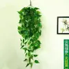 Trepadeiras artificiais com folhas de plástico, adequadas para pendurar na parede interna, plantas pendentes e cestos suspensos.
