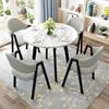 Mesa de comedor informal para oficina, apartamento pequeño, mesa de conversación superficial escandinava para el hogar, mesa y silla combinadas para pedir café, té con leche, mesa redonda para tienda