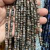6*10 cuentas sueltas de piedra natural, aventurina verde, ágata roja, turquesa, bambú, accesorios de joyería para bricolaje, venta al por mayor