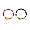 Pulsera de Calabaza Dorada Arena con Hilo Rojo para Año Nuevo y Año del Zodiaco, Joyería Fina de Lujo de Gama Alta de Nicho para Mujer