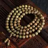 Pulsera de Cuentas de Sándalo Verde Liso Buda 0.8*108 Rosario Sándalo Venta al por Mayor Pulsera de Estilo Natural de Sándalo Verde