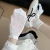 Calcetines finos para mujer con ribete de encaje, calcetines de malla transpirable bajos, calcetines de algodón de estilo japonés, suaves, de color liso, para estudiante, de corte bajo