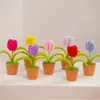 Palo retorcido Terminado Hecho a mano Bricolaje Pequeña maceta Girasol Tulipán Caqui Rosa Ramo Día del Maestro Temporada de Graduación