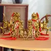 Venta al por mayor de fábrica Latón Diamante Qilin Calabaza Exquisito Fuego Qilin Hogar Empresa Artesanías Adornos Adornos