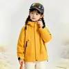Jaqueta infantil para atividades ao ar livre outono e inverno roupa pai e filho nova roupa infantil meninos meninas roupas alunos do ensino fundamental jaqueta com forro de fleece crianças mais velhas