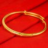 Pulsera de hoja de hierba de la suerte de flor pulido en oro pulsera de trébol de cuatro hojas boda joyería de boda venta al por mayor