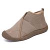 Zapatos de Algodón para Mujer 2025 Invierno Nuevas Botas Planas con Forro de Felpa, Botas de Nieve Gruesas Antideslizantes de Moda Casual, Botines para Mujer