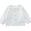 Camisa de Ropa de Primavera y Otoño para Mujer y Niña Estilo Occidental para Bebé Personalidad Infantil Marca de Moda Estilo Coreano Encaje Lazo Camisa Dulce