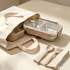 Caja de Almuerzo Cuadrada de Acero Inoxidable para Almacenamiento de Alimentos de 950 ml