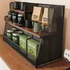 Prateleira de Armazenamento para Mesa de Trabalho Porta-Copos Prateleira de Armazenamento para Copos Suporte de Conjunto de Chá de Múltiplas Camadas para Xícaras de Chá Mesa de Jantar Prateleira para Colocação de Café Porta-Canecas
