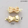 Broche de Hebilla para Collar de Perlas Fila Única Doble Lazo Microincrustado Accesorios DIY Pulsera de Conexión con Bobina Hecha a Mano Hebilla de Pin