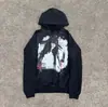 Sudadera con capucha estilo gótico Y2K Harajuku retro Ins oscura 2025 Otoño e Invierno Nueva Transfronteriza para Hombre y Mujer