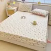 2026 Novo Estilo Nunca Fora de Estoque Fresco e Simples Algodão Tricotado Gaze de Camada Dupla Lençol de Cama Conjunto de Três Peças