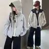 Traje de Niña Otoño 2026 Nuevo Casual Deportivo Infantil Elegante Falso Dos Piezas Cortavientos con Capucha Traje Primavera Otoño