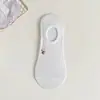 Meias Invisíveis de Estudante Estilo College, Meias Curtas Lisas Simples de Verão, Cano Baixo, Calcanhar Antiderrapante, Meias Sapatilha de Poliéster e Algodão, Modernas