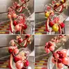 Decoración Barandilla Escalera Boda Gama Alta Casa Nueva Lejos Globo Arreglo Romántico Traje Pasillo Flores Lejos Escalera Mecánica