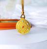 Colgante de Brújula de Ocho Tesoros de Esmalte Dorado Arena Vietnamita, Color Duradero, Latón Chapado en Oro, Cadena de Suéter para Mujer de Moda