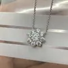 Nuevo Collar de Girasol para Mujer, Nuevo Colgante de Diamante de Alto Carbono, Diseño de Nicho, Estilo Minimalista Fresco, Cadena para Clavícula para Mujer, Venta al por Mayor