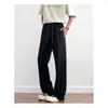 Pantalones de seda helada para hombre, modernos y elegantes, para primavera y verano, finos, versátiles, de pierna recta, de pierna ancha, casuales, pantalones largos con buena caída, modelo nuevo