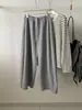 Pantalones deportivos casuales holgados de pierna ancha con cordón para mujer 26 Otoño Invierno estilo coreano adelgazantes versátiles de pierna recta de algodón de aire pantalones largos