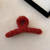Pinza de Garra Geométrica Hueca de Alambre Dorado Rojo para el Cabello Nuevo Estilo de Alta Gama Clip de Tiburón para la Parte Posterior de la Cabeza Accesorio para el Cabello de Otoño e Invierno
