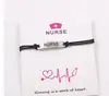 Pulseira de ENFERMEIRA Cartão de ENFERMEIRA Pingente de pulseira corda de cera Pulseira Bênção de Ação de Graças Fabricante de pulseiras em estoque