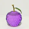 Enfeites de Maçã de Cristal Véspera de Natal Artesanato de Cristal Colorido Lembranças Presentes Decoração de Balcão de Celular Enfeites