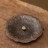Porta incienso creativo de loto estilo chino para uso doméstico, soporte para incienso que puede atrapar las cenizas del incienso, decoración de incienso para interiores, quemador de incienso de sándalo