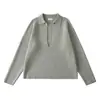 Traje de Punto Informal Relajado con Cuello Grande para Mujer Otoño e Invierno 2025 Nuevo Top Holgado y Versátil Casual con Diseño de Cuello Profundo en V