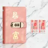 Popular en stock, gran capacidad, "Hazte Rico", libro de ahorro de efectivo con candado de contraseña, álbum impermeable para guardar billetes de recuerdo, organizador de dinero