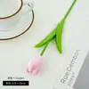 Flores Artificiales de Tulipán de PU de Gama Alta, Flores Falsas para Decoración de Mesa de Comedor en Casa, Accesorios para Fotografía de Bodas, Tulipanes Artificiales