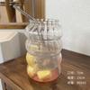 Taza de Vidrio para Té de Frutas Feng Shui con Popote, Taza para Bebidas Frías, Taza para Café, Jugo, Leche, Taza para Refresco de Burbujas